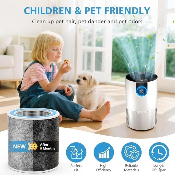 2 Pack HP102 Replacement Filter Compatible with Shark HP102 HP102PET HC452 HP132 - Picture 5 of 9